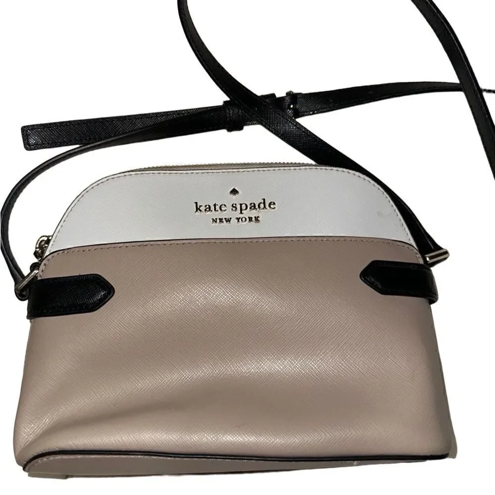 Kate Spade Staci Colorblock DomeCrossbody Bag in Warm Beige Multi